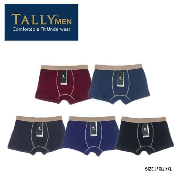 TALLY 9008 1 pcs Celana Boxer Cowo Dewasa Polos Murah Nyaman Dipakai