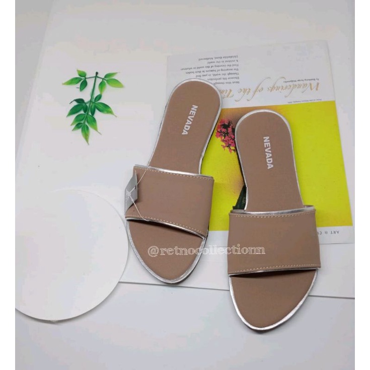 sandal wanita terbaru/sendal slop wanita slip/sandal Slop P NVD/sandalwanita/sandal nevada