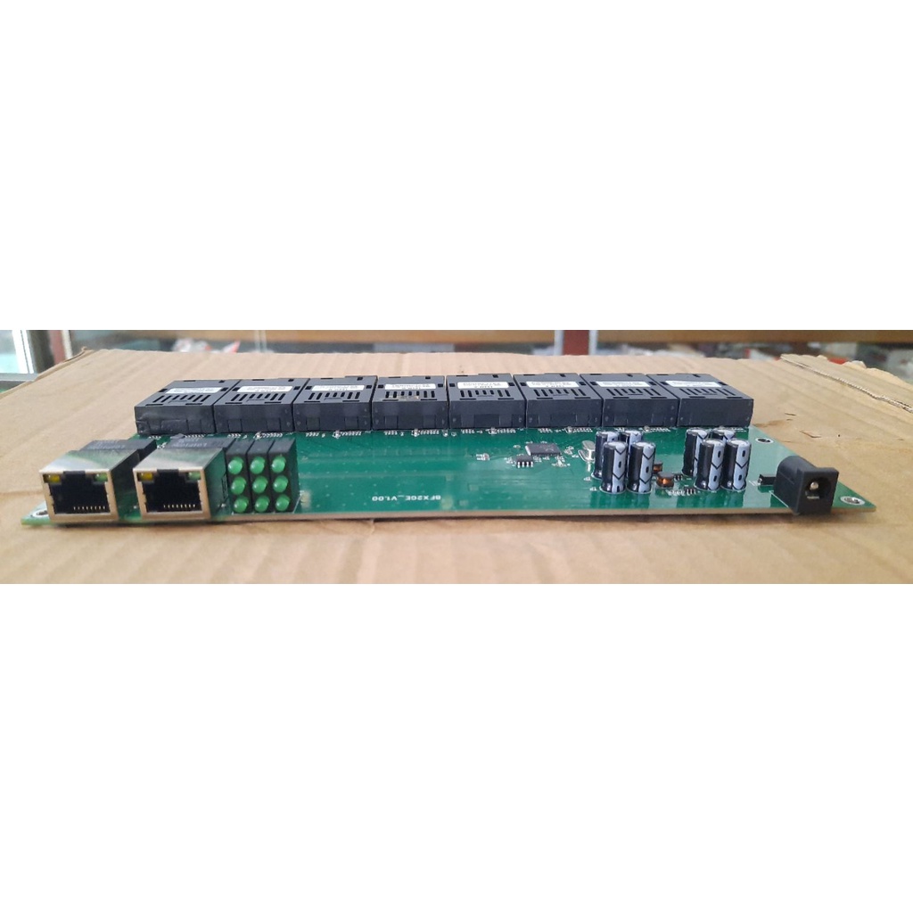 MEDIA CONVERTER 8 SC 2 RJ45 PCB BOARD ETHERNET FIBER SWITCH 8 PORT FIBER OPTIC 4 Port A 4 Port B