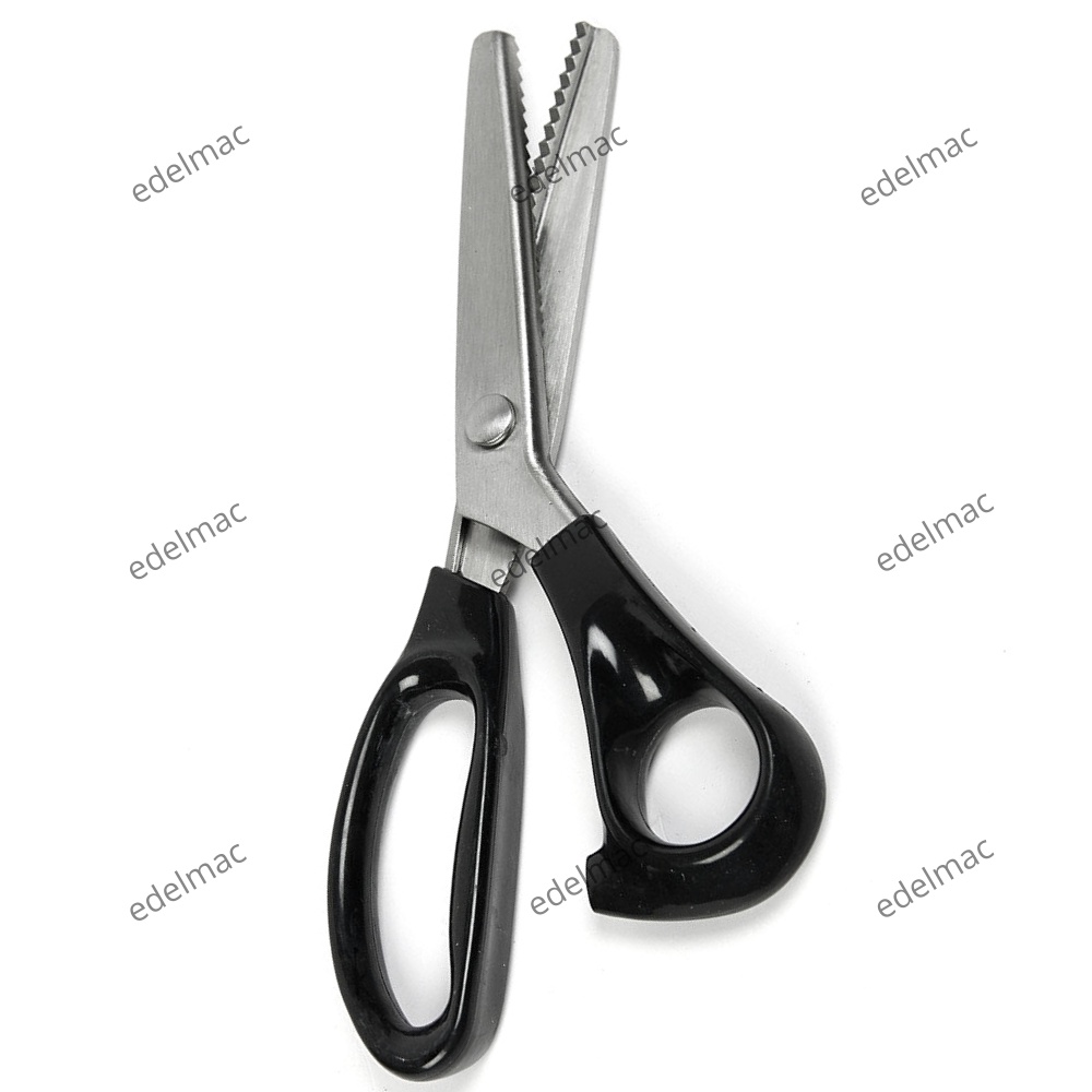 Gunting Kain Zig Zag Black Besar | Zig Zag Scissors Balltex