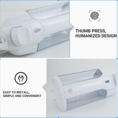 Solvex Dispenser Sabun Double Tempat Sabun double manual 350ml x 2