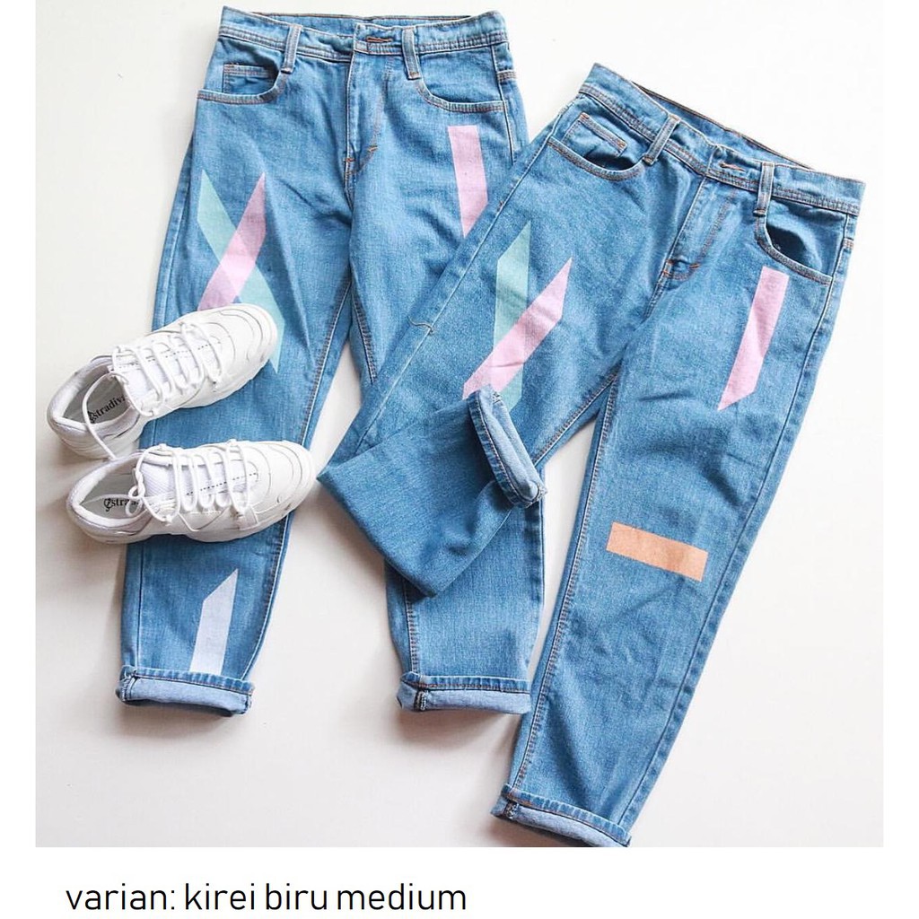  Celana  BF Boyfriend  Jeans Wanita Kirei Shopee  Indonesia