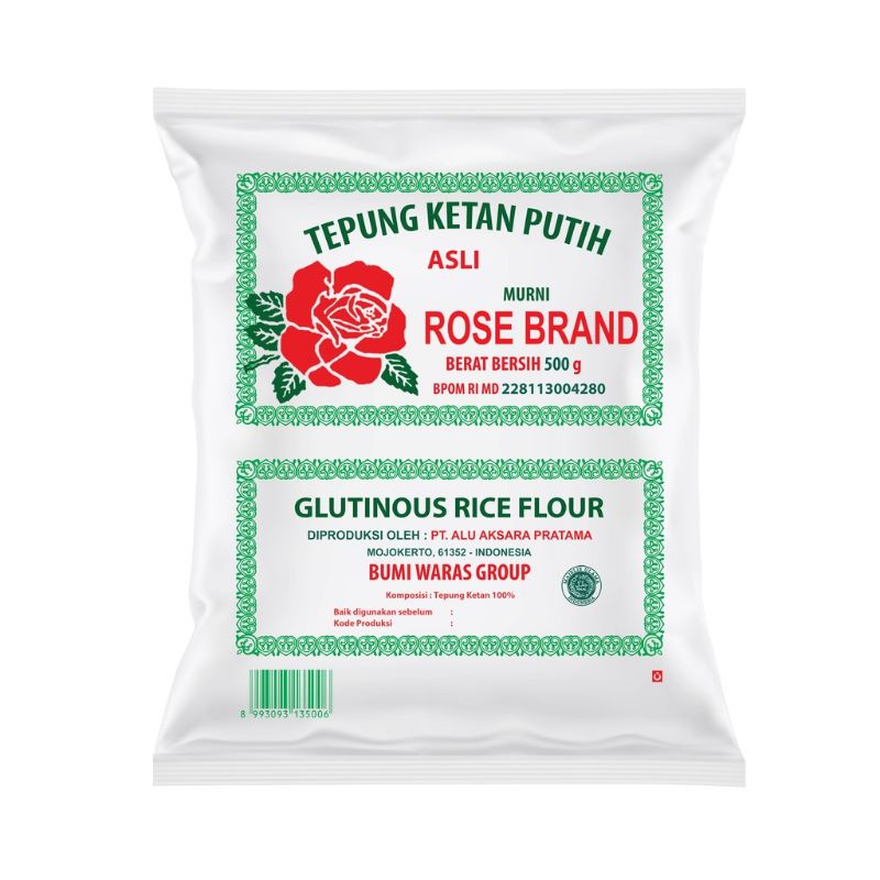

Tepung Ketan Putih Rose Brand 500 gram