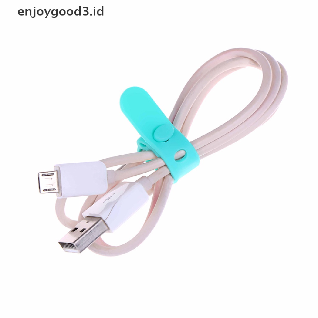 4pcs Winder Organizer Kabel Bahan Silikon