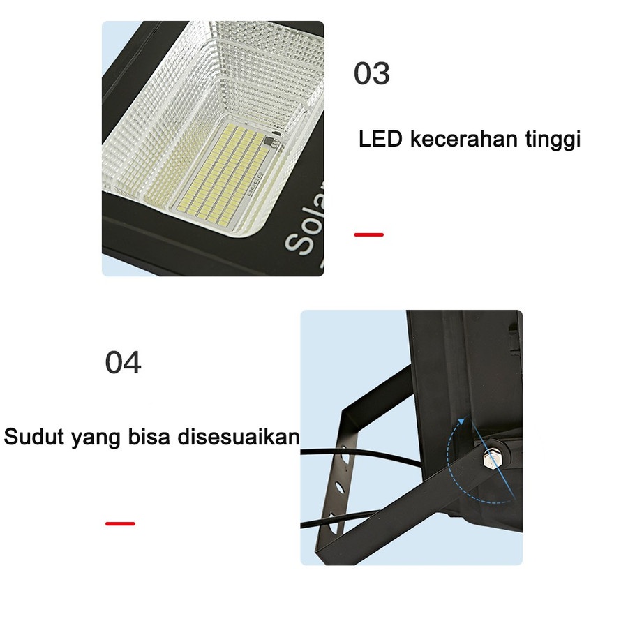 Lampu tenaga surya/Solar Sunpro IP-66 100W Cahaya Super Terang hemat energi