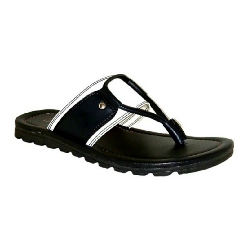 COD / Sendal Jepit ZGB Pria Black 38-43 Sandal Cowok Bapak Murah Kasual awet, 40