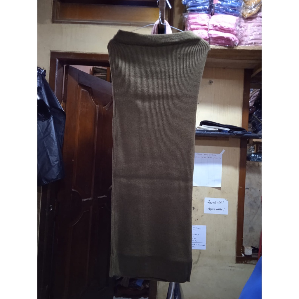 [ BEST SELLER ] ROK RAJUT SPAN / ROK RAJUT PREMIUM / ROK PANJANG TERMURAH  / MAXI SKIRT/ ROK SPAN KNITTED / ROK  RAJUT-Bronze