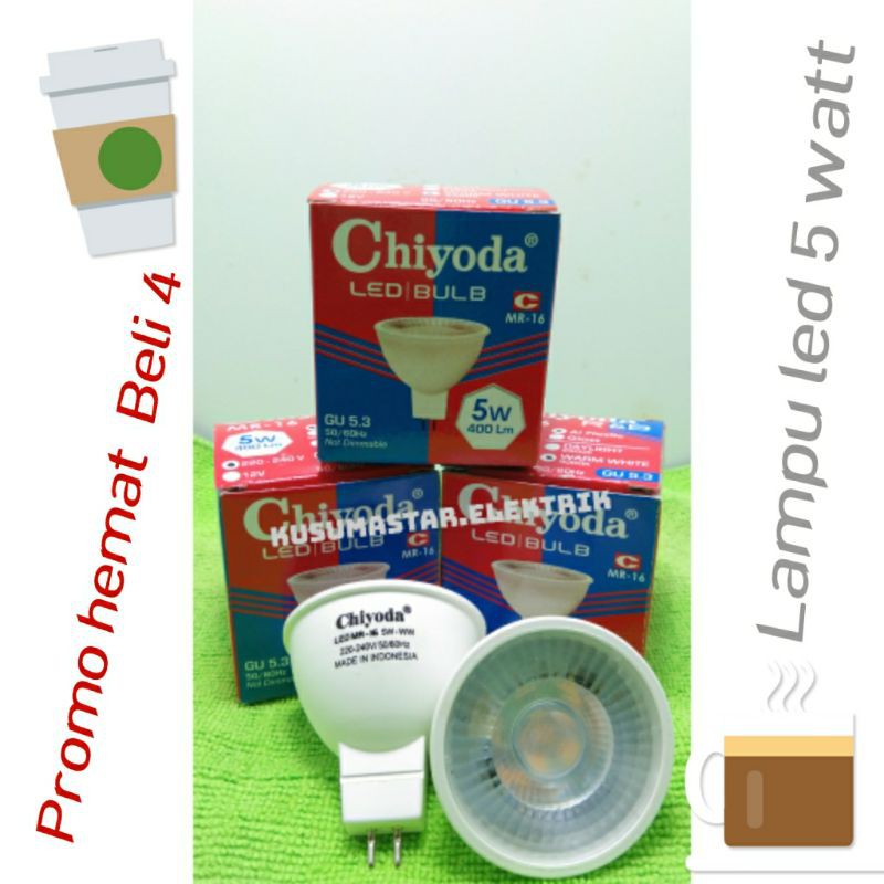 lampu chiyoda led sorot 5 watt. promolampu sorot 5 watt.