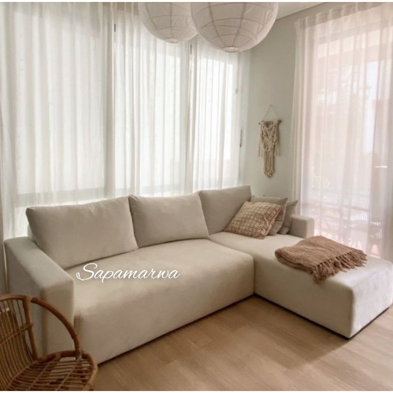 Sofa Sudut jumbo Sofa elegant kursi ruang tamu  mewah murah