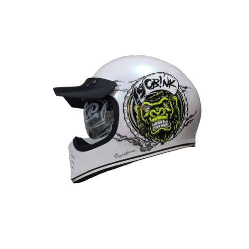 Helm Cakil Retro JPX JP Signature SG 10 OBINK Putih Glossy ORIGINAL