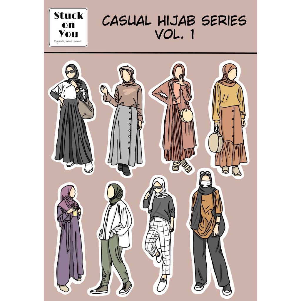 

Sticker Sheet Casual Hijab Series