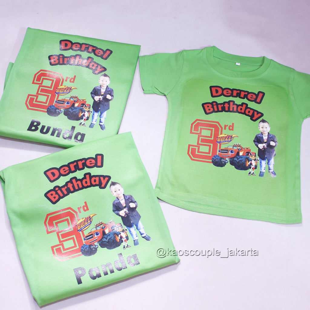 GRATIS CUSTOM NAMA Kaos/Kostum BLAZE Murah Bisa request Angka,foto.Bisa Couple Ayah Ibu dan Anak