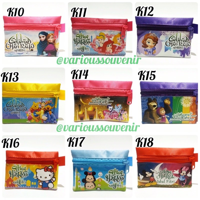 Dompet Lebaran Amplop Angpao Idul Fitri Fitrah THR Happy Eid Mubarak Ipin Upin Doraemon Tayo Cars