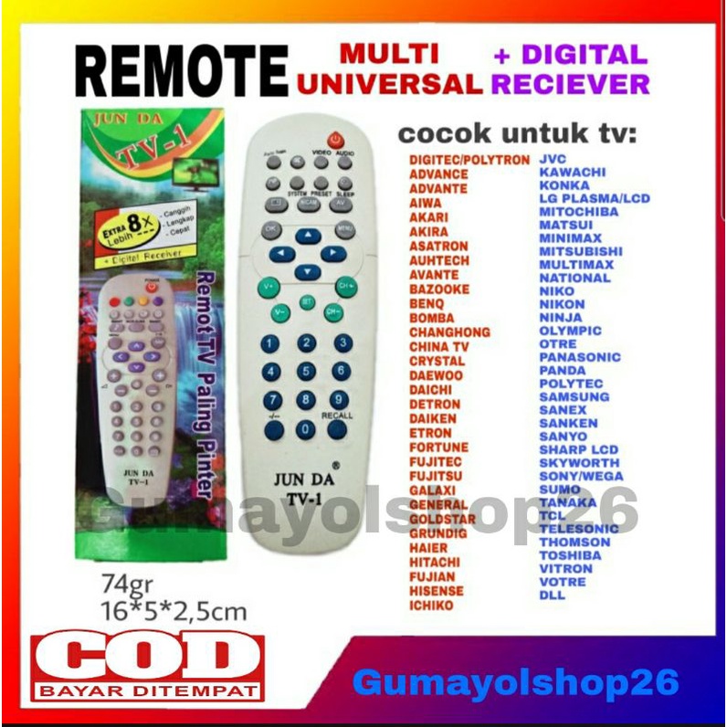 PROMO !! Remot Remote TV  Multi Universal Multifungsi RM TV- 1 - Remote TV