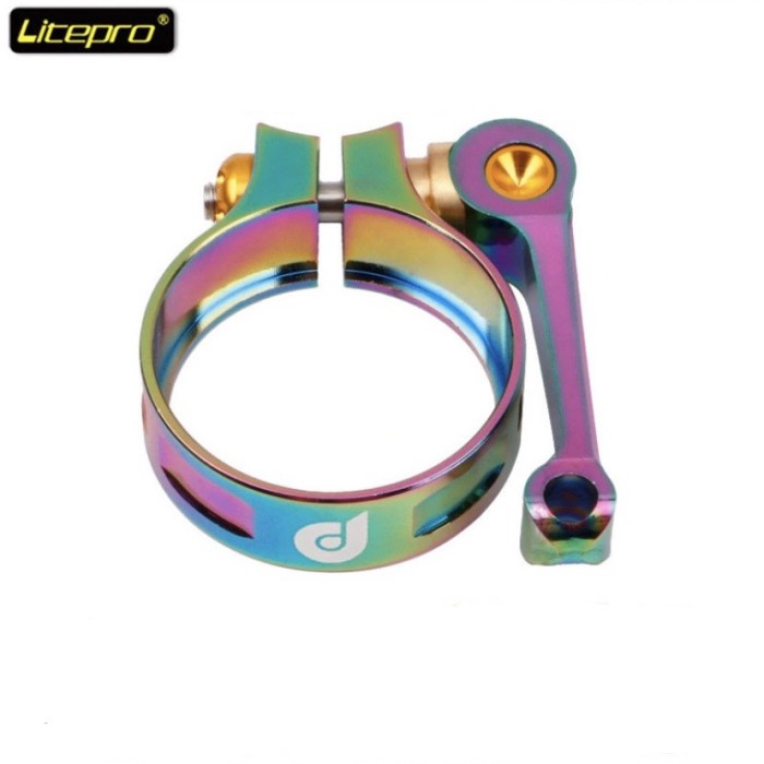 ORIGINAL Seatclamp LITEPRO RAINBOW 41mm untuk seatpost 33,9 mm Seli