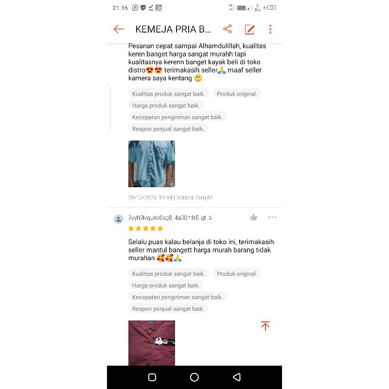 KEMEJA POLOS PREMIUM TUWILL CIGARET KAHATEX TERLARIS LENGAN PENDEK BERKUALITAS