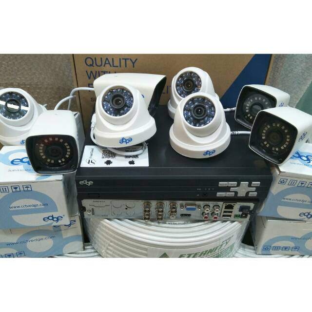 PAKET KAMERA CCTV 8CH 2MP 1080P EDGE KOMPLIT