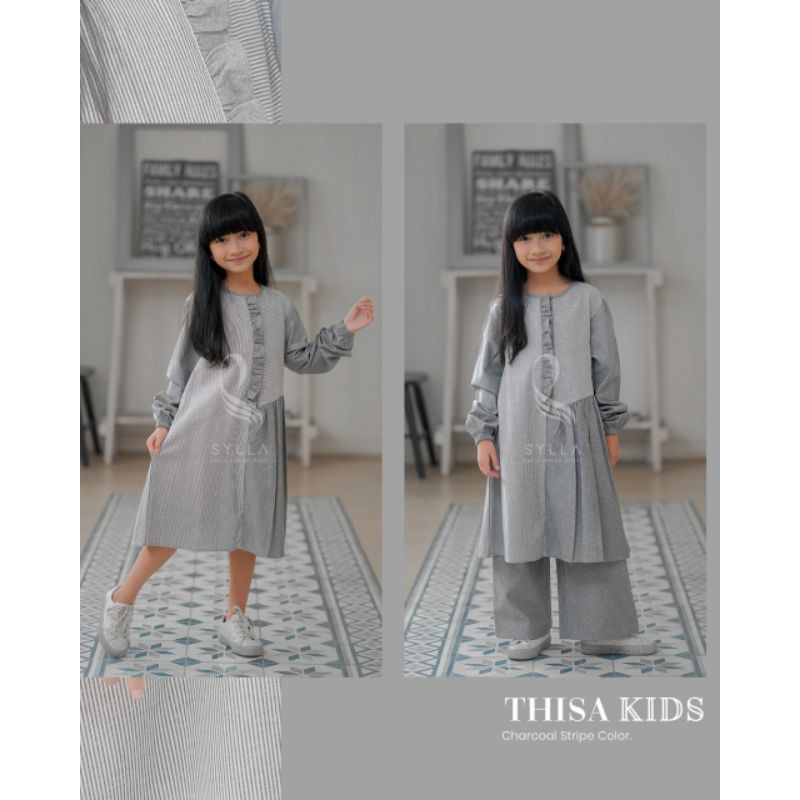 THISA Tunik Ruffle Set Celana Anak Sylla Maxwell