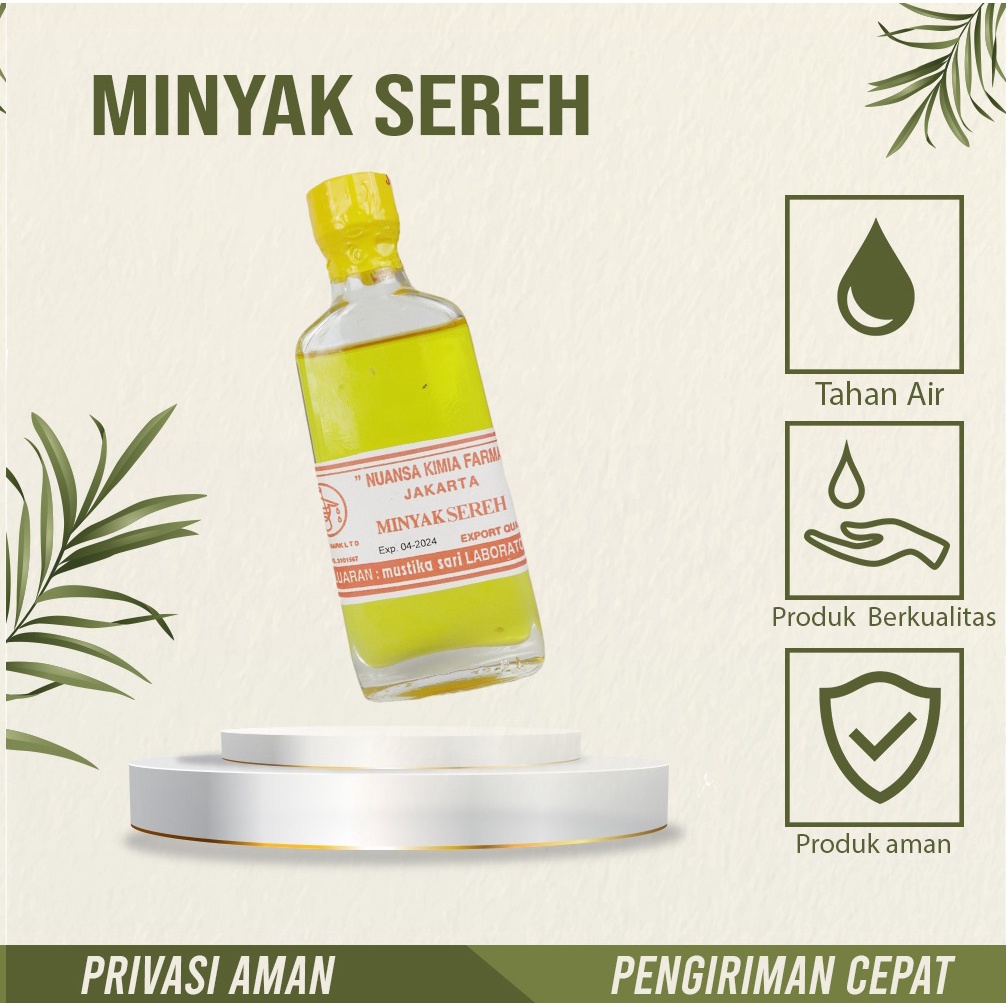 Jual LEMONGRASS ESSENTIAL OIL Minyak Serai Sereh Alami 100 Ml | Shopee ...