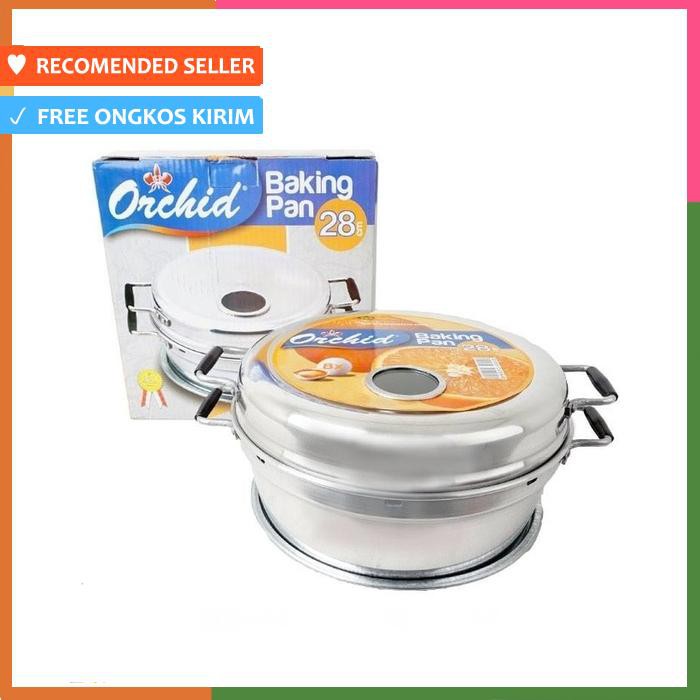 BAKING PAN ORCHID 28CM LOYANG KUE BOLU / CETAKAN KUE BOLU PANGGANG