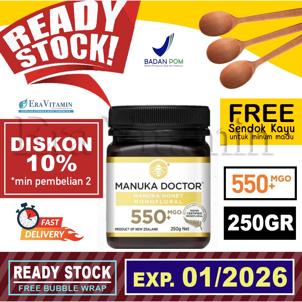 

(250gr) Doctor Manuka Honey MGO 550+ Madu Manuka