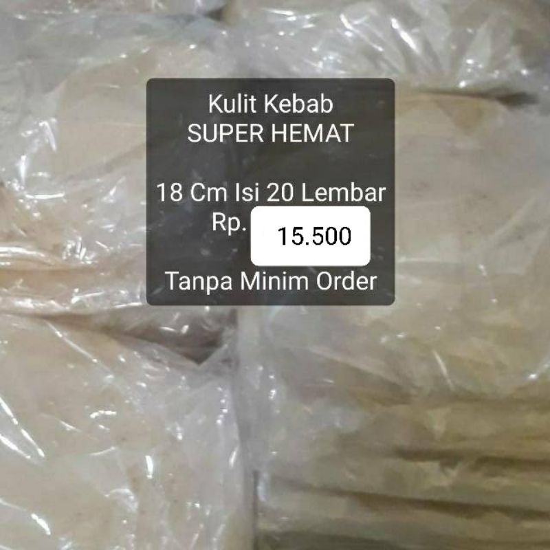 Kulit Kebab Harga Super Hemat 18 Cm Isi 20 Lembar Tortila Enak Tortilla Top