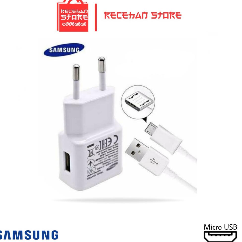 Charger Samsung Original 99% J1 J2 J3 J4 J5 J6 J7 J8 Ace Core Grand Prime Pro 2015 2016 2018 Plus –M
