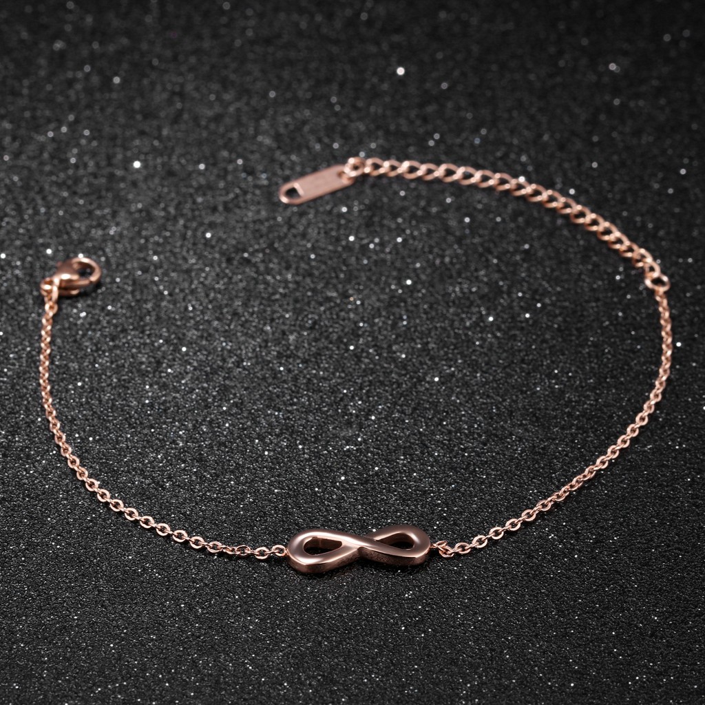 Gelang Infinity Wanita Aksesoris Titanium Korea Cocok Hadiah GK025 simple elegant