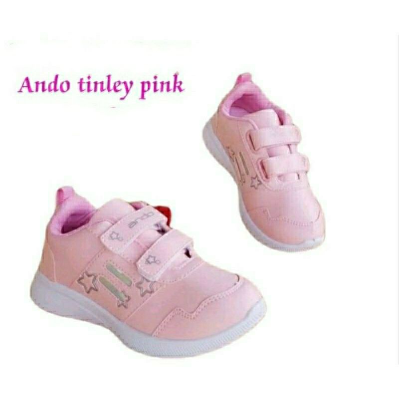 Sepatu Sekolah Anak Perempuan Cewek PAUD TK SD Cantik Ando Sneaker karakter Star