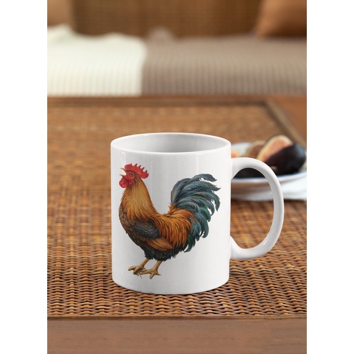 Mug Motif Gambar Ayam Jago
