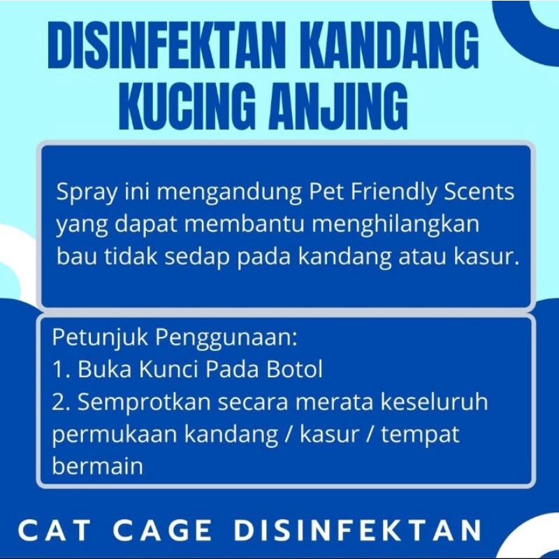 Cat Cage Disinfectant - Pembersih Kandang &amp; Kasur Anjing Kucing RACOON 250m shaestore15l