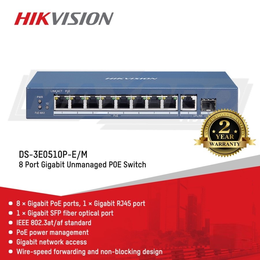 PAKET CCTV IP CAMERA HIKVISION 2MP 8 CHANNEL HDD 1TB SIAP PASANG