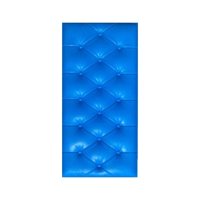 MOGYMOGY HL0206 Wallpaper 3D Foam Kedap Suara Tahan Air Headboard Bed Wallfoam Empuk-Biru Tua