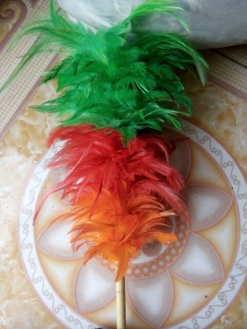 Souvenir Kemoceng Bulu Ayam 17 Cm - Souvenir Pernikahan Murah Unik Ulang Tahun Lucu Sovenir Sofenir