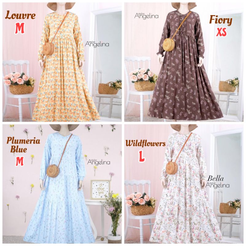 ATELIER ANGELINA BELLA DRESS KAMIA PURE WHITE - BELLA WILDFLOWERS - SARAH LOUVRE