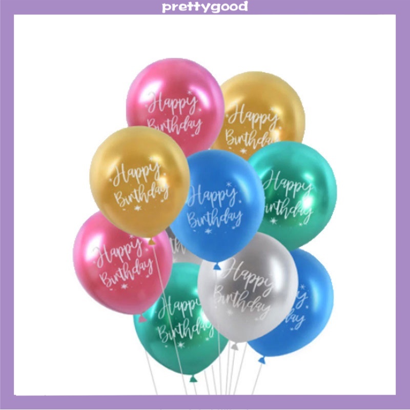 Balon Latex Tulisan Happy Birthday 12inchi - PD