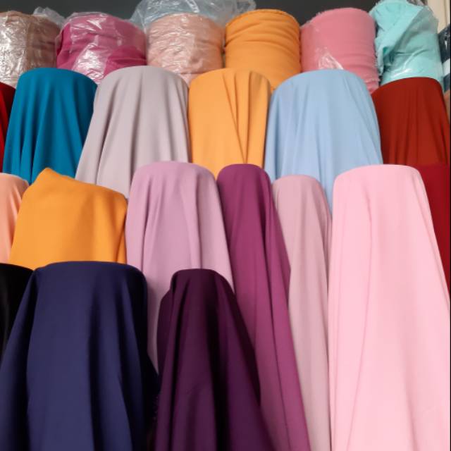 Kain bahan wollycrepe caltri