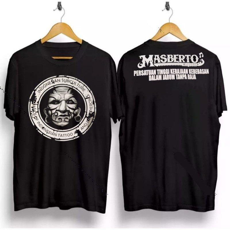 kaos masberto/kaos distro/kaos oblong/kaos terkini / kaos katun / kaos mas berto hiam / atasan pria