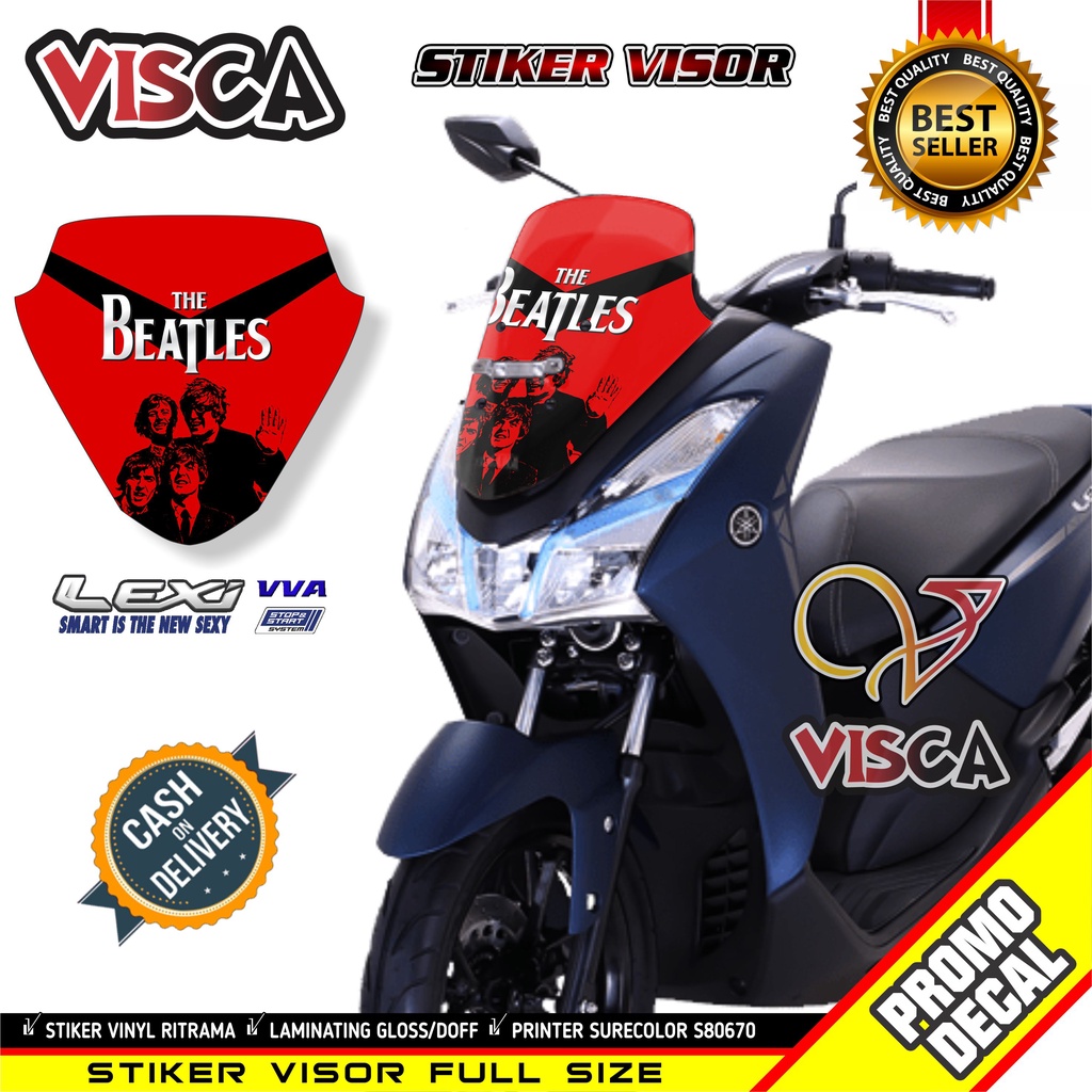 Stiker Visor Yamaha Lexi Stiker Motor Lexi Yamaha Sticker Visor Lexi The Beatles