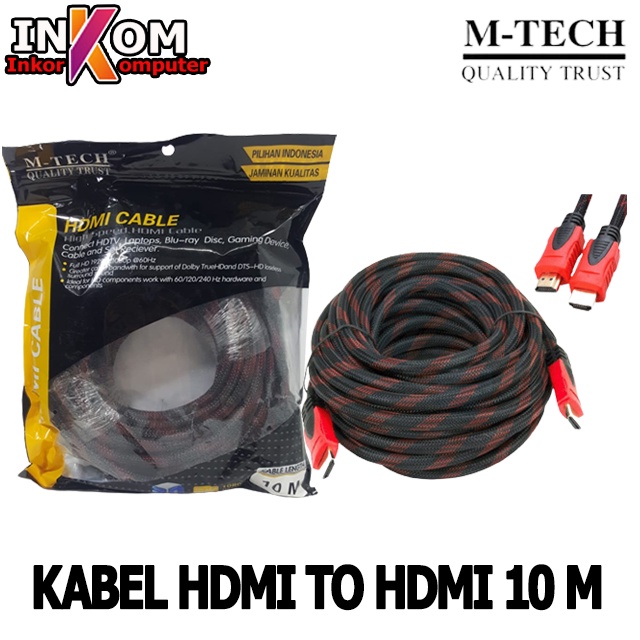 KABEL 10M SERAT JARING HDTV TO HDTV 10 m 1080P V1.4 3D HQ