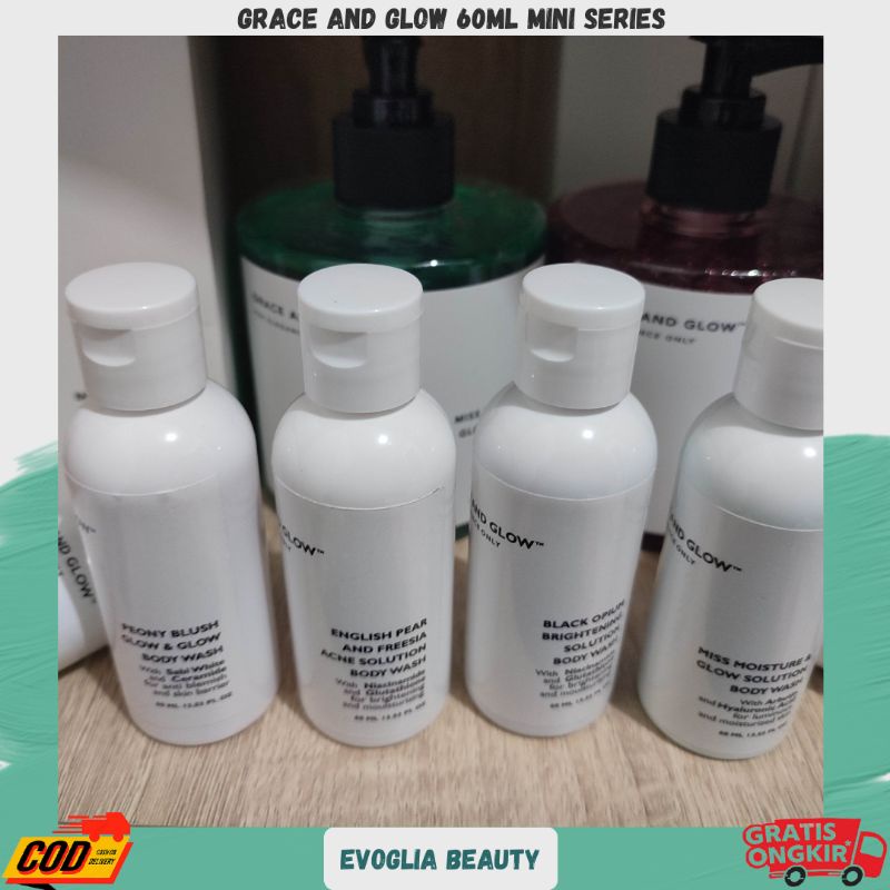 Grace And Glow Bodywash Kemasan Mini 60ml Sabun Grace and Glow Sabun Mandi Pemutih Badan Original