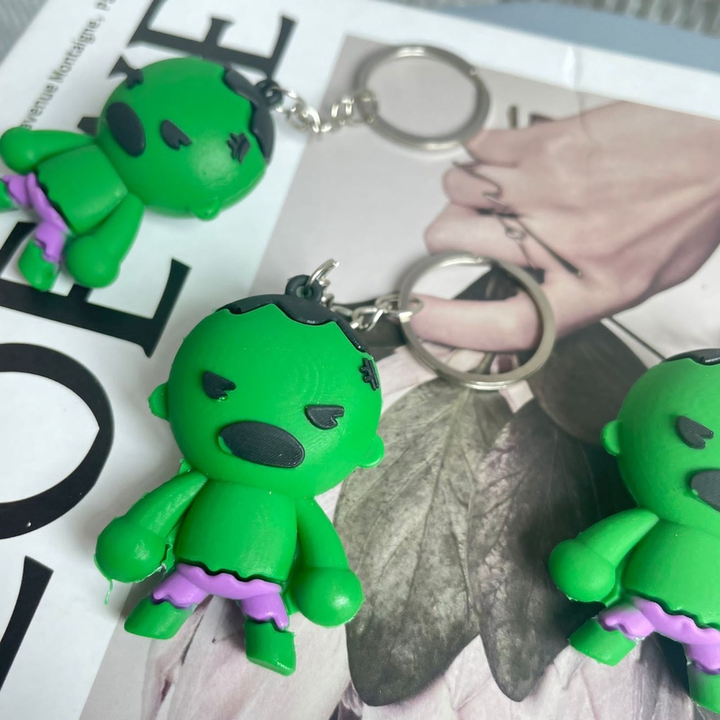 GANTUNGAN KUNCI SUPERHERO HULK IMUT LUCU KEYCHAIN SOUVENIR HARGA MURAH KARAKTER HERO HULK HIJAU KUALITAS PREMIUM ONLY