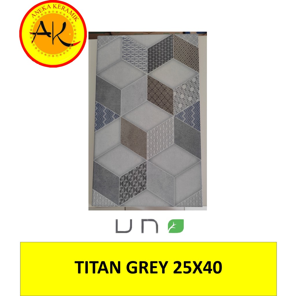 Keramik Dinding Motif Glossy 25x40 Titan Grey