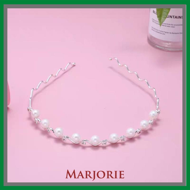 Mutiara Jepit Rambut  Bando Berlian  Gaya Korea Wanita Headband Aksesoris Rambut-MJD