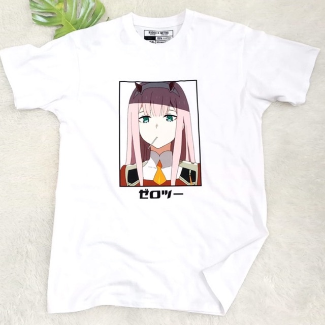 Tshirt Darling In the Franxx Waifu White Anime Manga Zero Two Premium