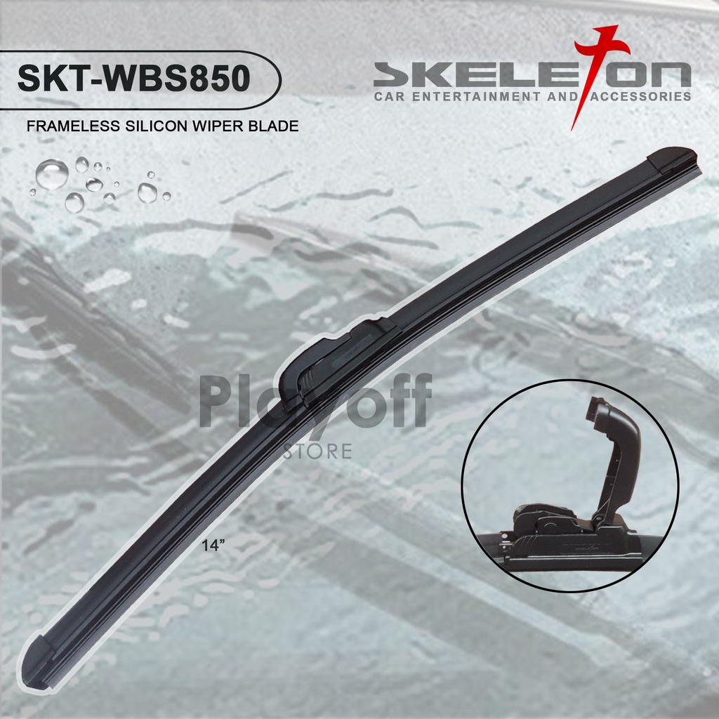 Wiper Frameless Silicone Skeleton 14&quot; 15&quot; 16&quot; 17&quot; 18&quot; 19&quot; 21&quot; 22&quot; 24&quot; 26&quot; SKT - WBS850