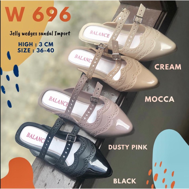 W 696 wedges jelly shoes import