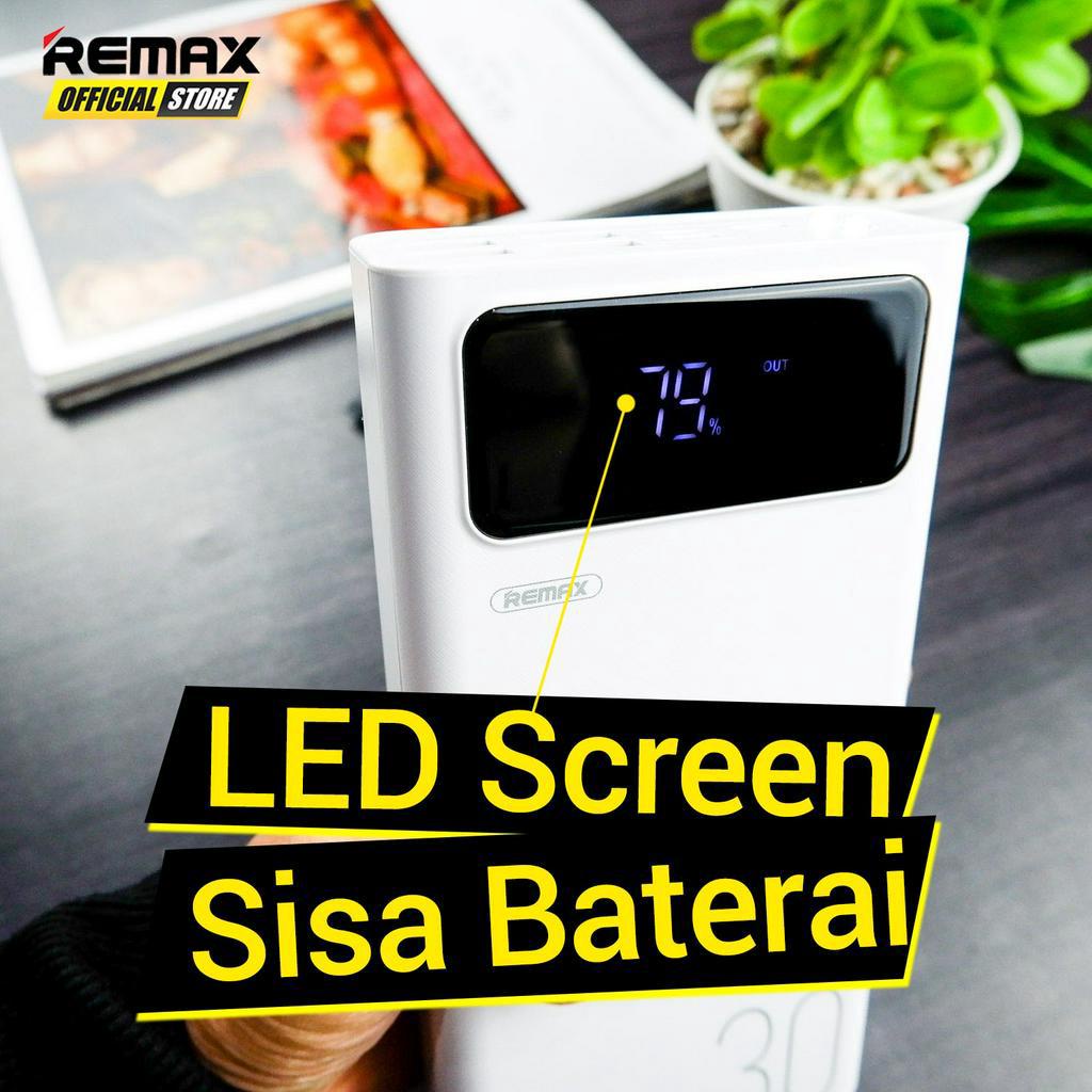 REMAX Mengine Powerbank 30000mAh 4 Output LED Flashlight RPP-112
