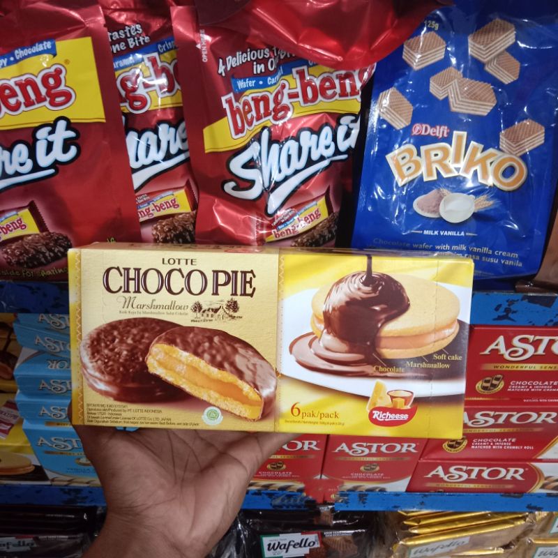 

Yummer l Snack camilan Lotte Chocopie Marshmellow Box (6 pcs)