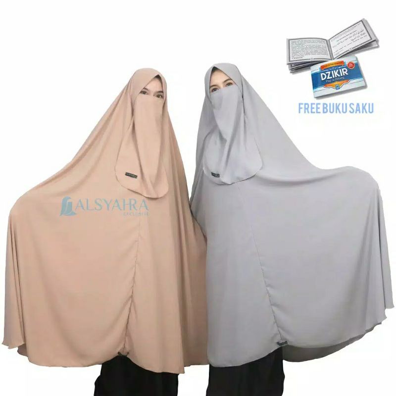 Khimar Syar'i pad Haramain cadar tali Wolfis Premium Alsyahra Exclusive